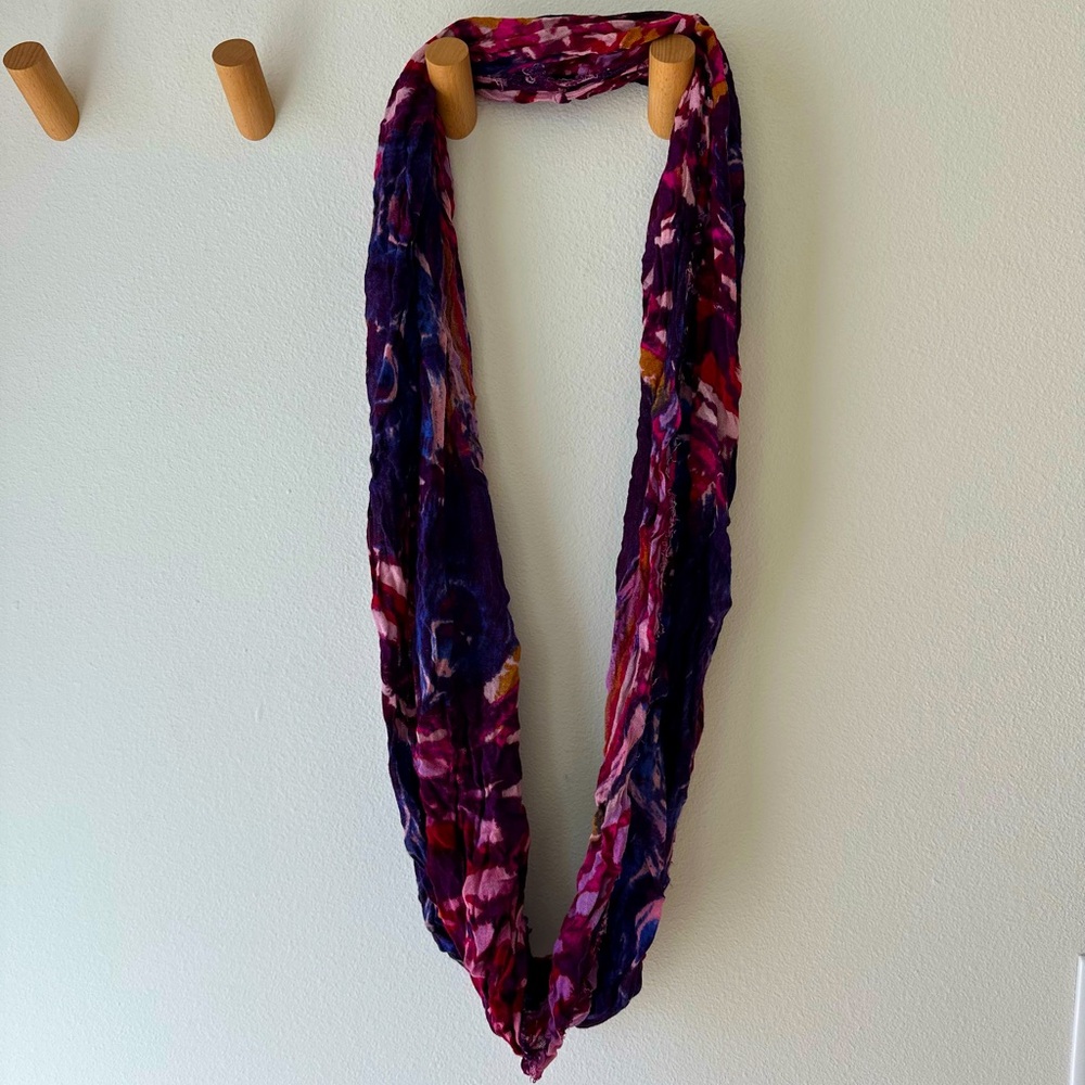 Infinity Scarf Lightweight Multi-Colored With Raw… - image 4